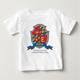 Elijah letter E naam betekent jongens kuifschild Tri-Blend Shirt