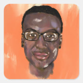 elijah mcclain vierkante sticker (Voorkant)