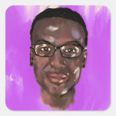 elijah mcclain vierkante sticker (Voorkant)
