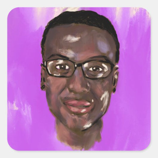 elijah mcclain vierkante sticker (Voorkant)
