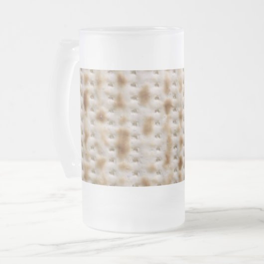 Elijah/Miriam's Cup met Matzo Design Matglas Bierpul (Voorkant links)