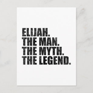 Elijah naam, Elijah De Man De Mythe De Legende Briefkaart