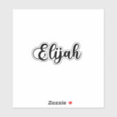 Elijah Naam - Handgeschreven kalligrafie Sticker (Vel)