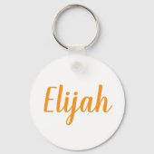 Elijah naam metalen sleutelhanger (Achterkant)