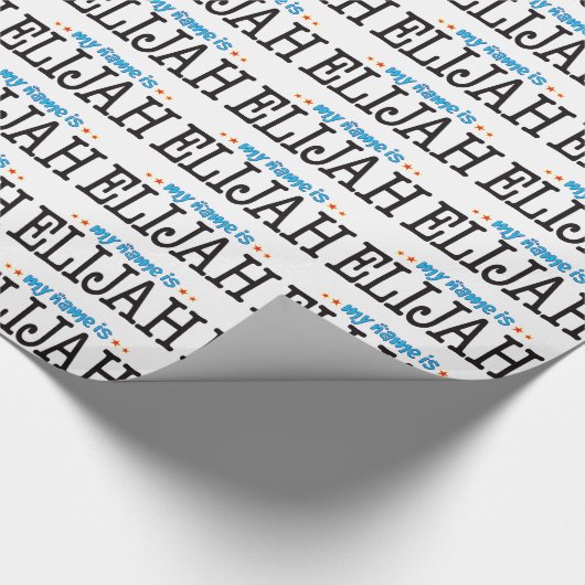 Elijah Name Cadeaupapier (Hoek)