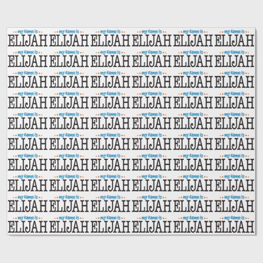 Elijah Name Cadeaupapier (Vlak)