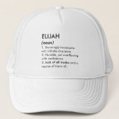 Elijah name, Editable name, Custom name Trucker Pet (Voorkant)