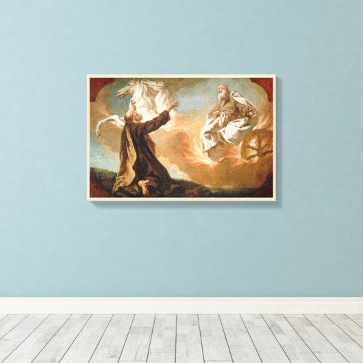 Elijah opgenomen in een vuuraanval door G. Angeli Canvas Afdruk (Insitu (Houten vloer))