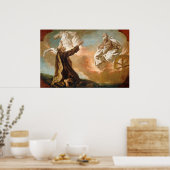 Elijah opgenomen in een vuuraanval door G. Angeli Poster (Keuken)