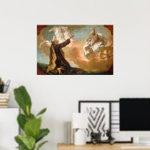 Elijah opgenomen in een vuuraanval door G. Angeli Poster (Thuiskantoor)