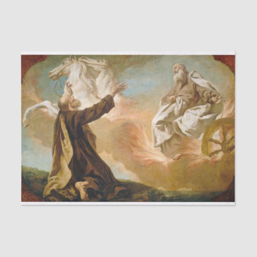 Elijah opgenomen in een vuuraanval door G. Angeli Tissuepapier (Voorkant)