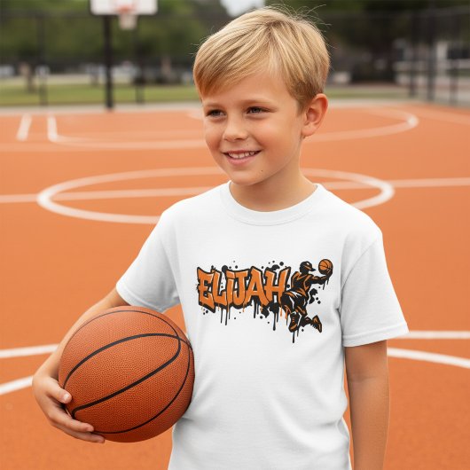 Elijah Persoonlijke Basketbal Graffiti T-shirt
