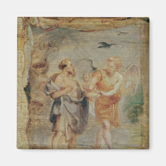 Elijah Receiving Bread and Water van een Angel Magneet (Voorkant)