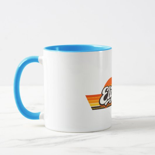 Elijah Retro Sunset Name Design Mok (Links)