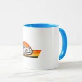 Elijah Retro Sunset Name Design Mok (Voorkant rechts)