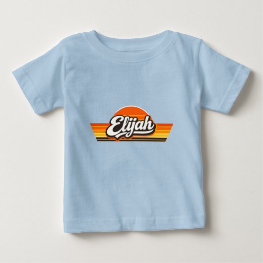 Elijah Retro Zonsondergang Naamontwerp (Voorkant)