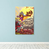 Elijah stijgt naar de hemel omwikkeld canvas (Insitu (Houten vloer))