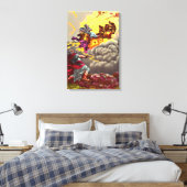 Elijah stijgt naar de hemel omwikkeld canvas (Insitu (Slaapkamer))