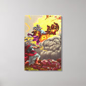 Elijah stijgt naar de hemel omwikkeld canvas afdruk (Voorkant)