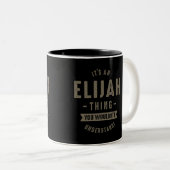 Elijah Thing Tweekleurige Koffiemok (Voorkant rechts)