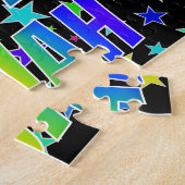 "ELIJAH" Voornaam, Fun "HAPPY BIRTHDAY" Legpuzzel (Zijkant)
