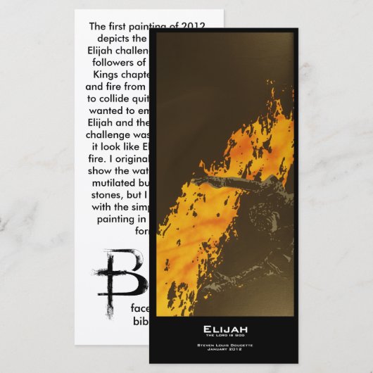 "Elijah" Waardevolle Bladwijzer (Voorkant / Achterkant)