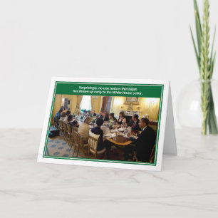 Elijah White House Passover Seder Card Kaart