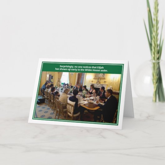 Elijah Witte Huis Pascha Seder Kaart (Voorkant)