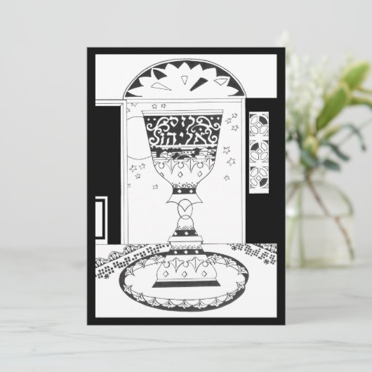 Elijah's Cup: Een Passover Wish Kaart (Staand voorkant)