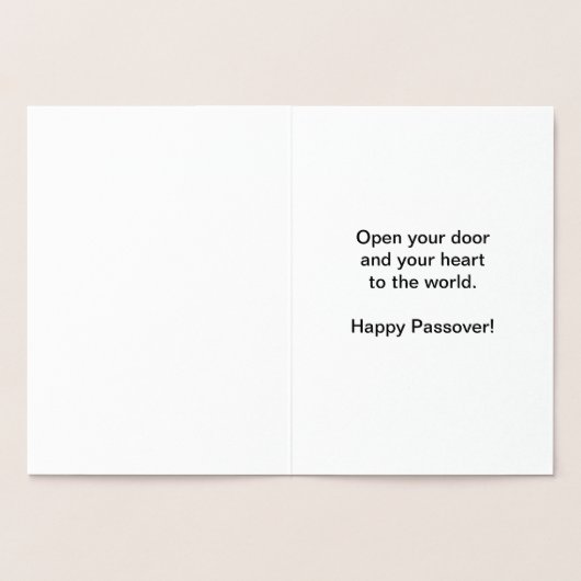 Elijah's Cup: Een Pesach Wens Kaart (Binnen)