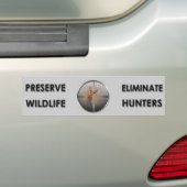 Elimineer jagers bumpersticker (Op auto)