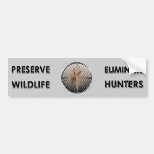 Elimineer jagers bumpersticker (Voorkant)