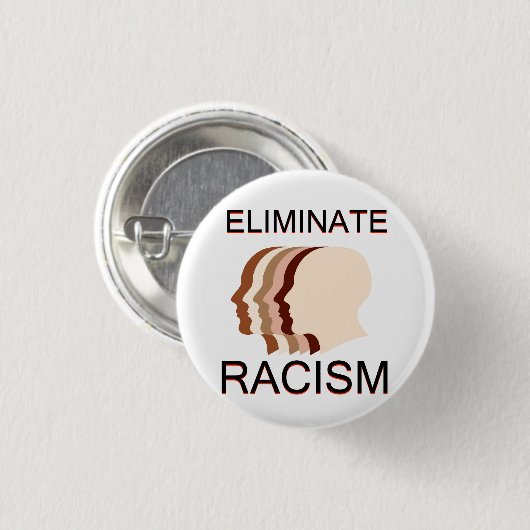 Elimineer racisme ronde button 3,2 cm (Voorkant /achterkant)