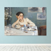 Elin Danielson-Gambogi - Na het ontbijt (1890) Canvas Afdruk (Insitu (Houten vloer))