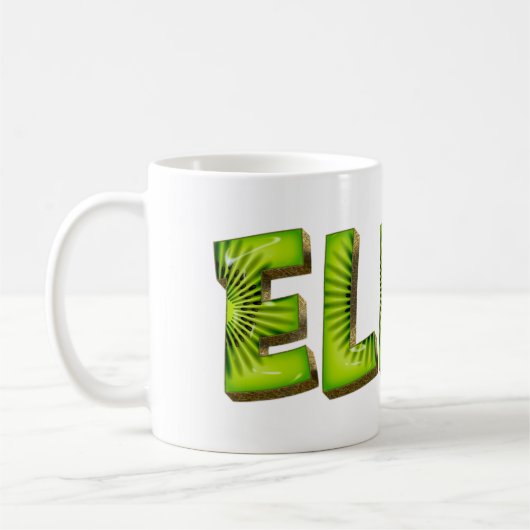 Elina Name Kiwi Style Tasse Teetasse Kaffeetasse Koffiemok (Links)