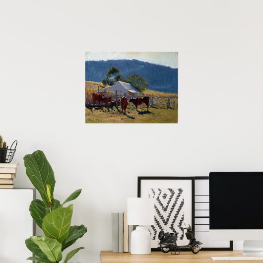 Elioth Gruner Milking Time (Araluen Valley) Poster (Thuiskantoor)