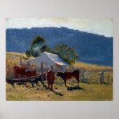 Elioth Gruner Milking Time (Araluen Valley) Poster (Voorkant)