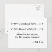 Eliot's Theorem-Briefkaart Briefkaart (Voorkant / Achterkant)