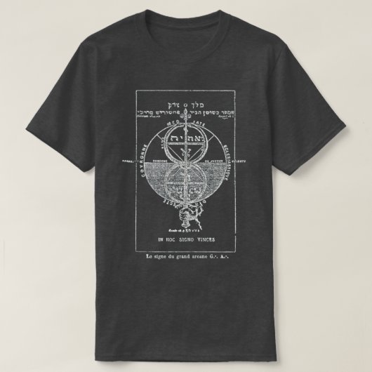 Eliphas Levi De sleutel van Grote Mysteries Occult T-shirt (Design voorkant)