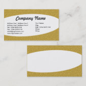 Eliptisch - Amber Embossed Textuur Visitekaartje (Voorkant / Achterkant)