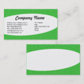 Eliptisch - Heldergroene reliëf Visitekaartje (Voorkant / Achterkant)