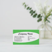 Eliptisch - Heldergroene reliëf Visitekaartje (Staand voorkant)