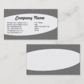 Eliptisch - Mid Grey Embossed Textuur Visitekaartje (Voorkant / Achterkant)