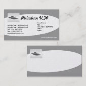 Eliptisch platina - UFO Visitekaartje (Voorkant / Achterkant)