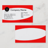 Eliptisch - rood visitekaartje (Voorkant / Achterkant)