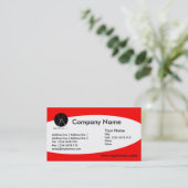 Eliptisch - rood visitekaartje (Staand voorkant)