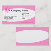Eliptisch - roze visitekaartje (Voorkant / Achterkant)