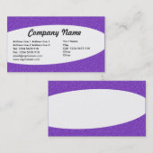 Eliptisch - Violet Embossed Textuur Visitekaartje (Voorkant / Achterkant)