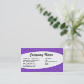 Eliptisch - Violet Embossed Textuur Visitekaartje (Staand voorkant)