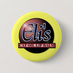 Eli's Kat Oil Lip Balm Grappige Knop Badge Humor Ronde Button 5,7 Cm